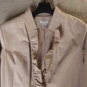 Khaki ruffled jacket